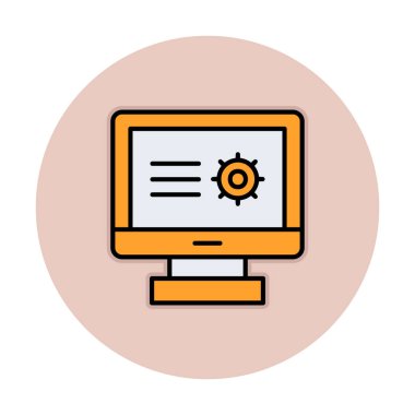 grafik, araştırma simgesi, vektör illüstrasyon tasarımı ile bilgisayar monitörü