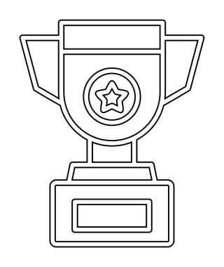 kupa simgesi, vektör çizimi