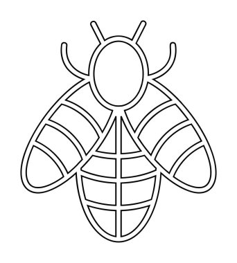 Şirin Arı simgesi, vektör çizim        