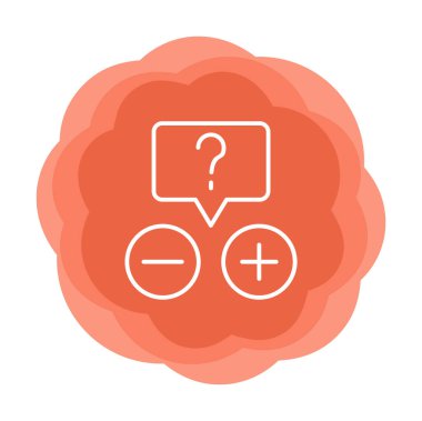 soru işareti ve cevap seçimi düz simge, vektör, illüstrasyon, bilgi, işaret ve imza