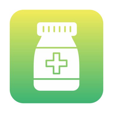 Düz tarzda ilaç şişesi simgesi 