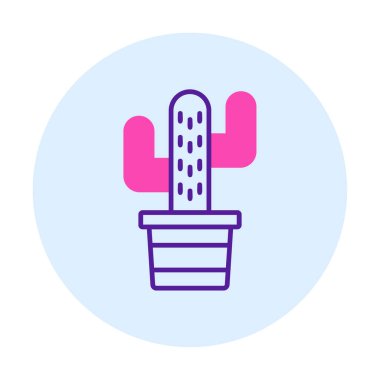 Kaktüs simgesi, basit tasarım çizimi  