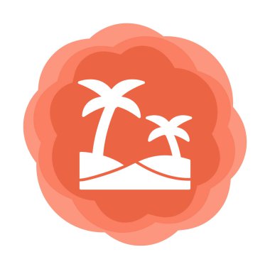 plaj simgesi vektörü beyaz arkaplanda izole edildi