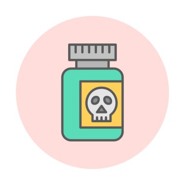 Zehir. Web simgesi basit illüstrasyon 