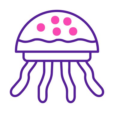 Denizanası. Web simgesi basit illüstrasyon 