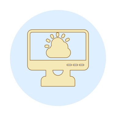 Hava Durumu Haber simgesi, vektör illüstrasyonu 