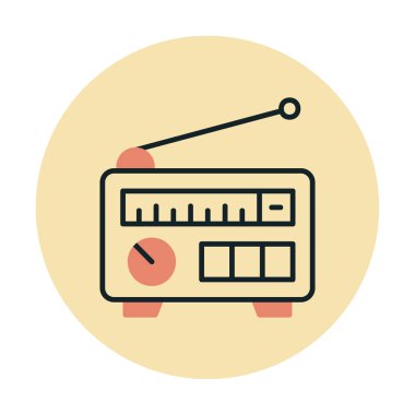 radyo simgesi web basit illüstrasyon