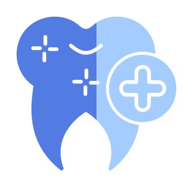 Sağlıklı diş kutsal kişilerin resmi, vektör çizim    