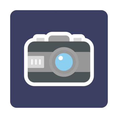 fotoğraf makinesi simgesi, vektör illüstrasyonu 