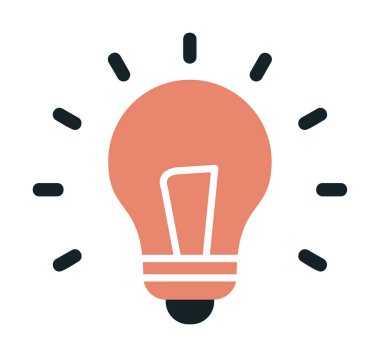 Fikir ampulü simgesi, vektör illüstrasyon tasarımı