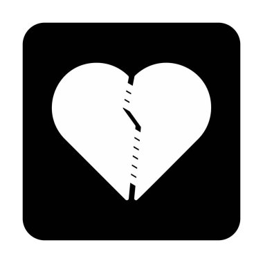 dikişli kalp, vektör çizimi