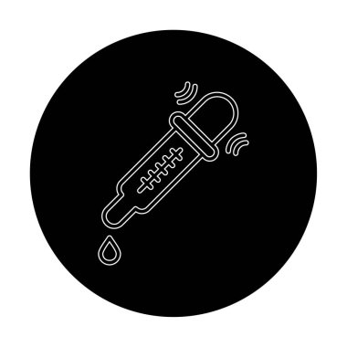 Pipette düz renk vektör ikonu tasarımı 