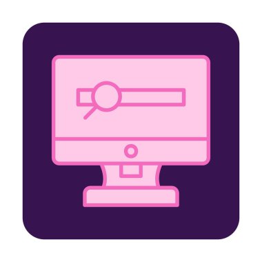 Büyüteç simgesi, düz stil ekran