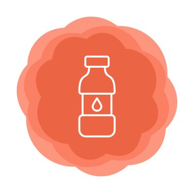 su şişesi simgesi, vektör illüstrasyonu    