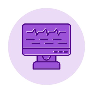 Ses çizgisi simgesi ile bilgisayar izleyicisinin vektör illüstrasyonu