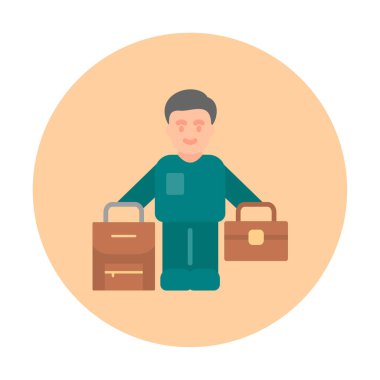 Mülteci Web simgesi, vektör illüstrasyonu 