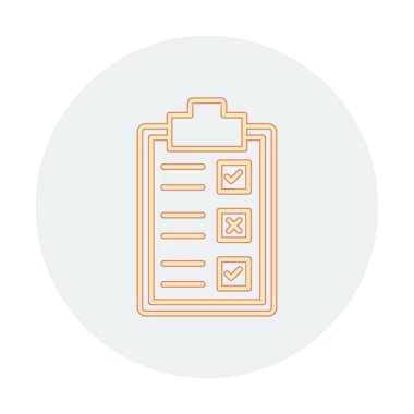 Kontrol listesi olan pano simgesi, vektör illüstrasyon tasarımı  