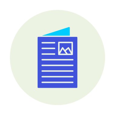 Broşür simgesi vektör illüstrasyonu