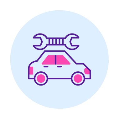 araba servisi, bakım vektörü illüstrasyon tasarımı 