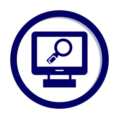 Büyütücü cam çizgi simgesi, arama konsepti