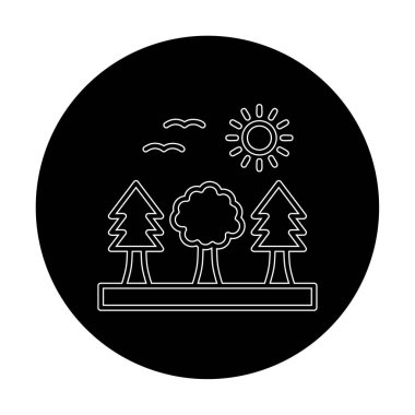 forest icon, vector illustration simple design