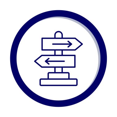 Yön düz simge, vektör illüstrasyonu