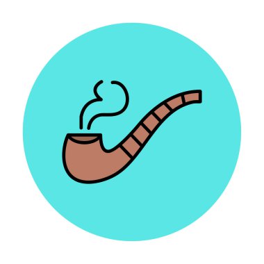 tütün tüttürme çubuğu simgesi, vektör illüstrasyonu