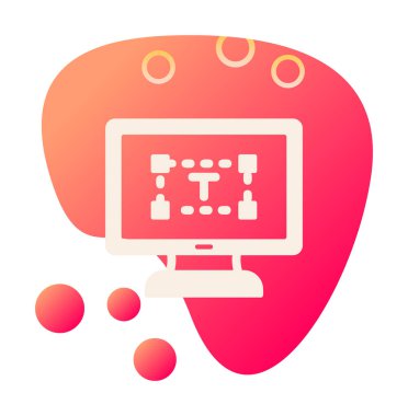 Bilgisayar metin düzenleyici simgesi, vektör illüstrasyonu