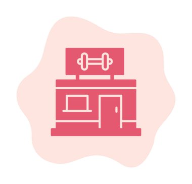 spor salonu modern ikon vektör illüstrasyonu                         