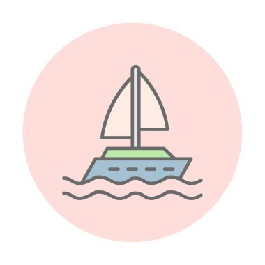 Yat simgesi vektör illüstrasyonu