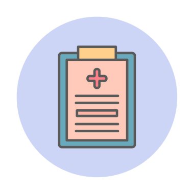 Tıbbi Kayıtlar ikonu. Basit resimleme                                 