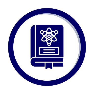 Fizik Kitabı vektör illüstrasyonu, simge ögesi arkaplanı