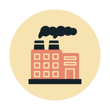 Factory icon, vector illustration simple design