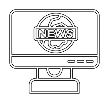 Haber bülteni. Web simgesi basit illüstrasyon                   