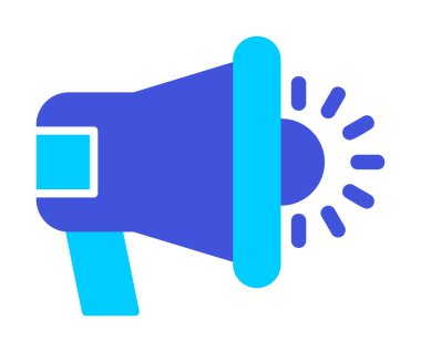 hoparlör, megafon simgesi. vektör çizim.  