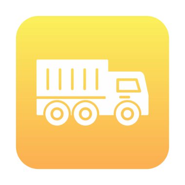 kamyon simgesi, vektör illüstrasyonu