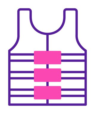 Can yeleği simge vektör çizim