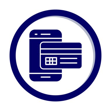 Kart ödemesi. Mobil ödeme ana hatları vektör simgesi