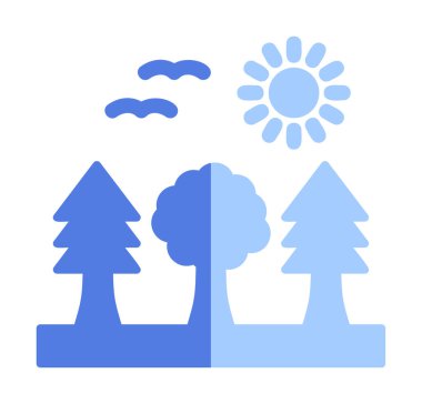 forest icon, vector illustration simple design