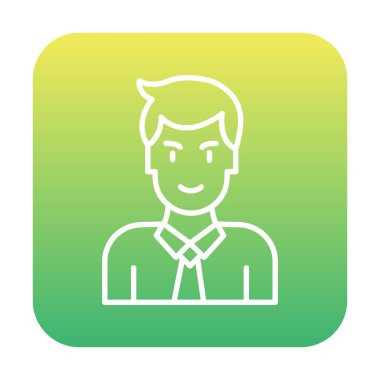 Man web simgesi, vektör illüstrasyonu 