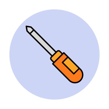 tornavida aracı izole edilmiş simge vektör çizimi