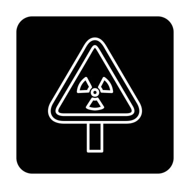 Radyasyon işareti. Web simgesi basit tasarım