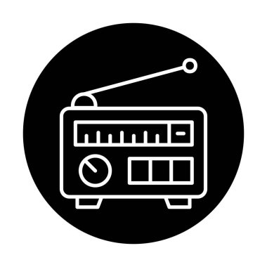 radyo simgesi web basit illüstrasyon