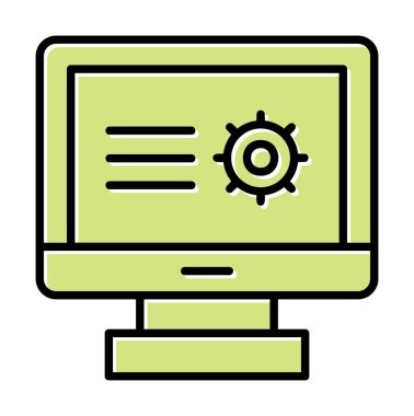 grafik, araştırma simgesi, vektör illüstrasyon tasarımı ile bilgisayar monitörü