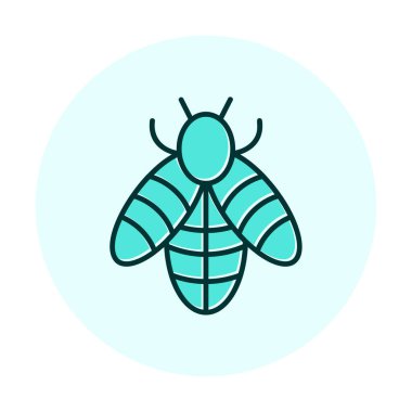 Şirin Arı simgesi, vektör çizim        