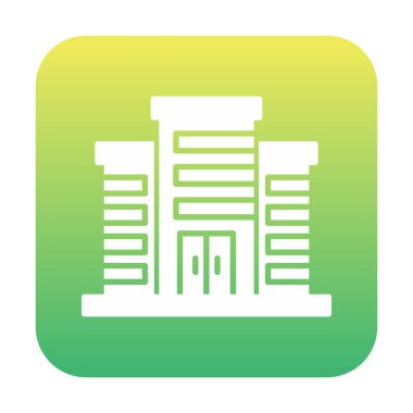 Şehir binası simgesi, vektör illüstrasyonu basit tasarım