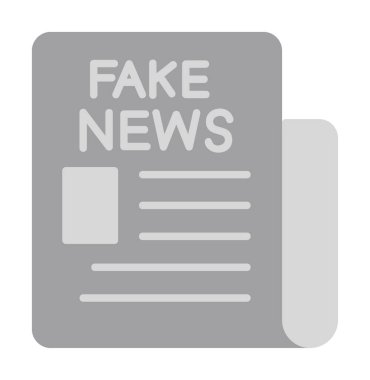 düz biçimli sahte haber simgesi, vektör illüstrasyonu                          