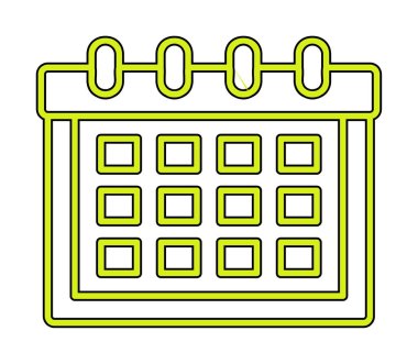 Takvim simgesi, vektör çizimi