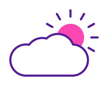 Hava durumu simgesi, vektör illüstrasyonu 