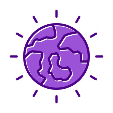 Dünya Günü ikon vektör illüstrasyonu